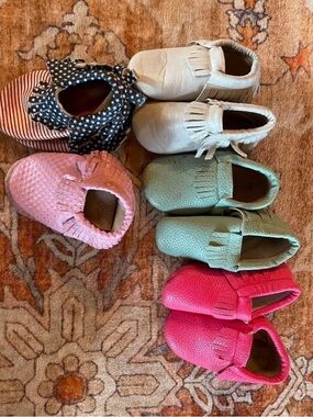 Kids Soft Leather Moccasins - Size 5/6